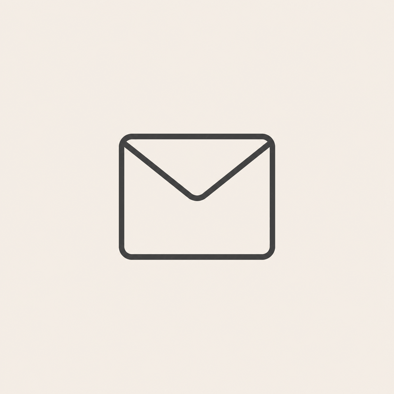 Mail Icon mit hellem Hintergrund ewig Leben
